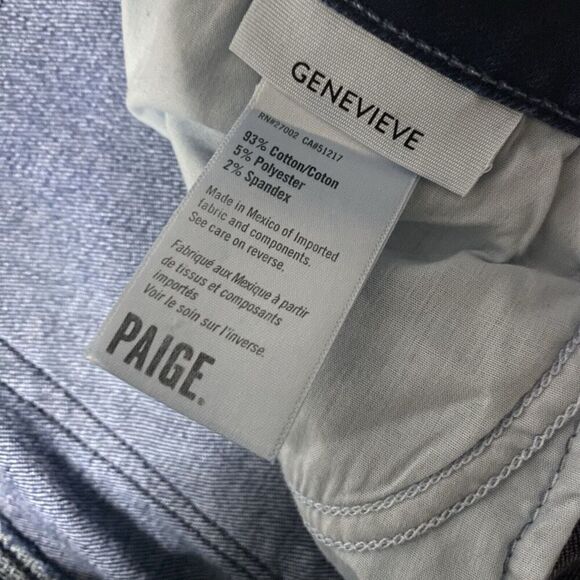 Paige Genevieve NWT high rise flare wide jean sail away dark wash 33 NEW - Picture 11 of 13